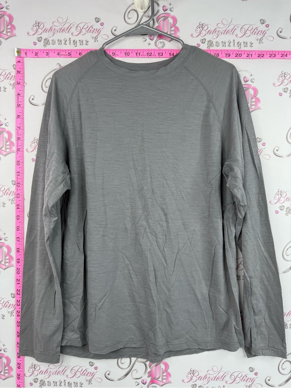 True north long sleeve merino wool grey Lightweight Long-Sleeve Crew Shirt